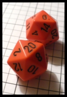 Dice : Dice - 20D - Pair Orange with Black Numerals Ebay 2009